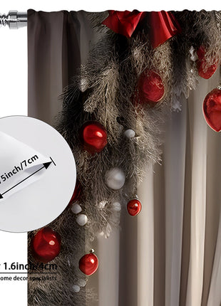2PCs European Curtain Christmas Series