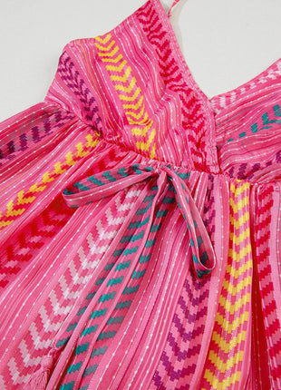 Printed Surplice Maxi Cami Dress - MimiStylez