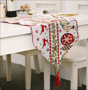 Christmas decorations knitting cloth table decor
