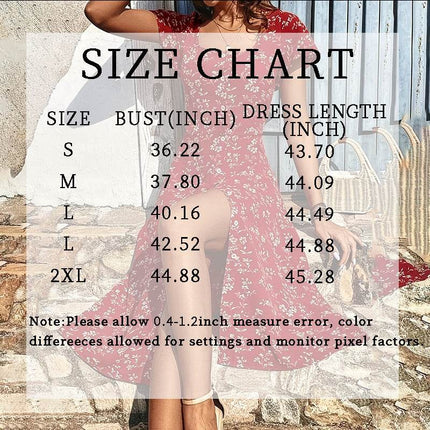Summer Floral Print Maxi Dress Women Button Up Split Long Flowy Bohemian Beach Party Dresses - MimiStylez