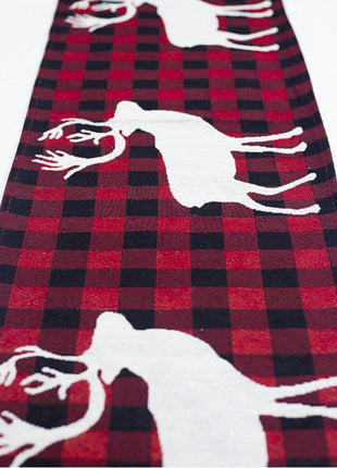 Christmas Elk Snowman Table Runner Merry Christmas Decorations