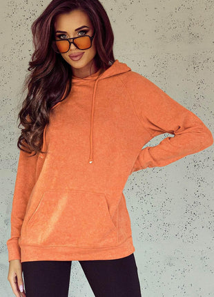 Long Sleeve Front Pocket Hoodie - MimiStylez