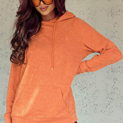 Long Sleeve Front Pocket Hoodie - MimiStylez