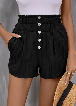 Pocketed High Waist Shorts - MimiStylez