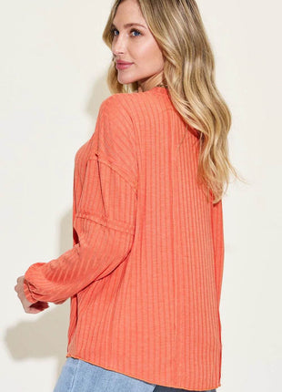 Basic Bae Full Size Ribbed Round Neck Long Sleeve T-Shirt - MimiStylez