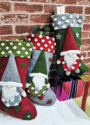 Christmas Decorative Supplies Lambswool Three-dimensional Christmas Socks