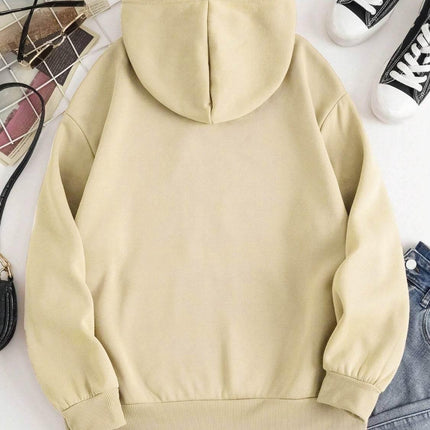 Drawstring Dropped Shoulder Hoodie - MimiStylez
