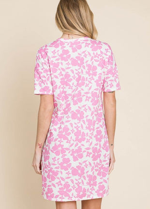 BOMBOM Floral Button Down Mini Dress - MimiStylez