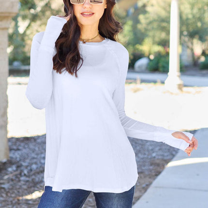 Basic Bae Full Size Round Neck Long Sleeve T-Shirt - MimiStylez