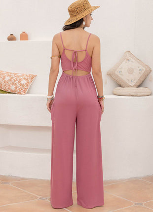 Cutout Scoop Neck Sleeveless Jumpsuit - MimiStylez