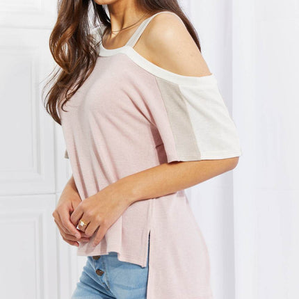 Andree by Unit Full Size Something Simple Cold Shoulder Tee - MimiStylez