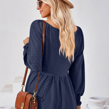 V-Neck Lantern Sleeve Blouse - MimiStylez