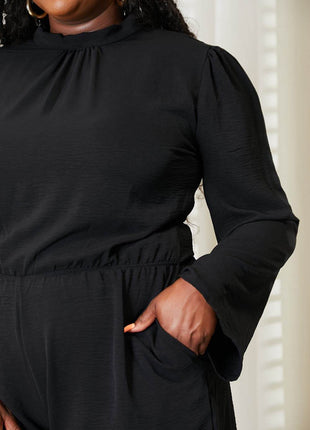 Culture Code Full Size Open Back Romper with Pockets - MimiStylez