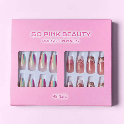 SO PINK BEAUTY Press On Nails 2 Packs - MimiStylez