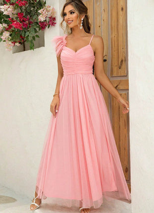 Asymmetrical Ruched Slit Dress - MimiStylez