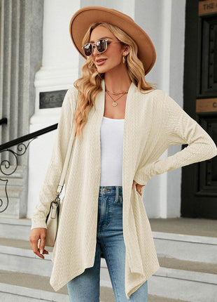 Open Front Long Sleeve Cardigan - MimiStylez