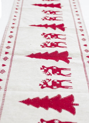 Christmas Elk Snowman Table Runner Merry Christmas Decorations