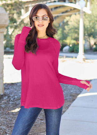 Basic Bae Full Size Round Neck Long Sleeve T-Shirt - MimiStylez