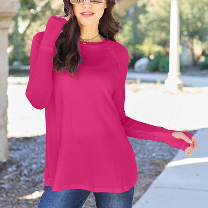 Basic Bae Full Size Round Neck Long Sleeve T-Shirt - MimiStylez