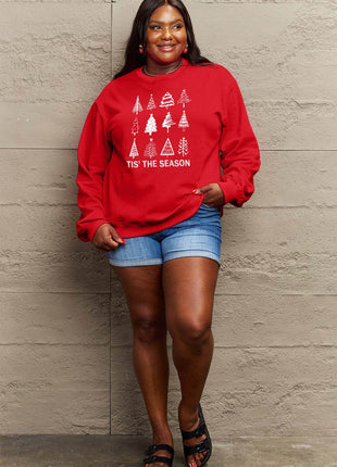 Simply Love Full Size Christmas Tree Graphic Sweatshirt - MimiStylez