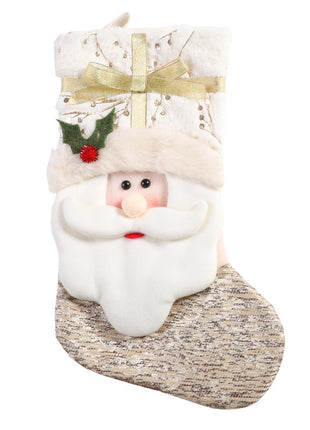 Nordic style white Christmas socks