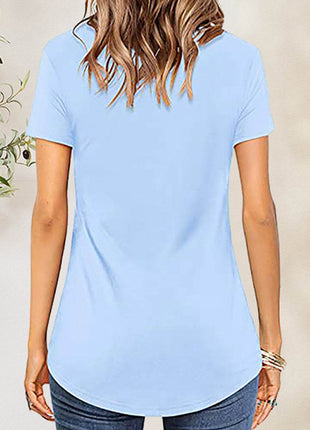 Crisscross Short Sleeve T-Shirt - MimiStylez