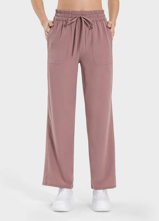 Drawstring Pocketed Active Pants - MimiStylez