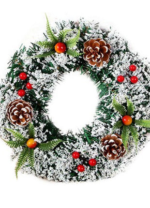Christmas Flocked Wreath Decoration 20CM, 30CM, 40CM