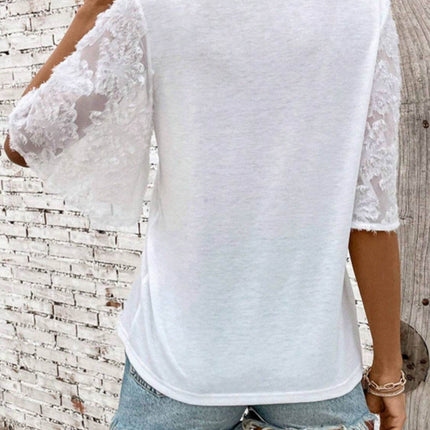 V-Neck Half Sleeve T-Shirt - MimiStylez