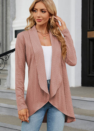 Open Front Long Sleeve Cardigan - MimiStylez