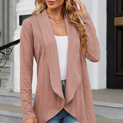 Open Front Long Sleeve Cardigan - MimiStylez