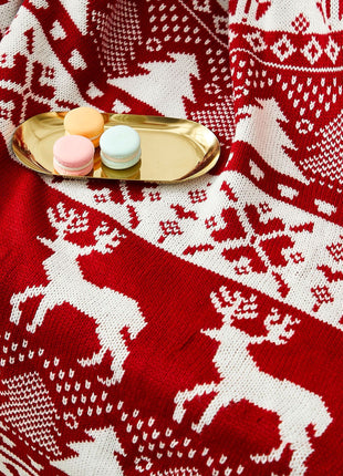 Christmas Knitted Jacquard-weave Blanket