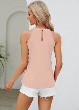 Sequin Grecian Neck Tank - MimiStylez