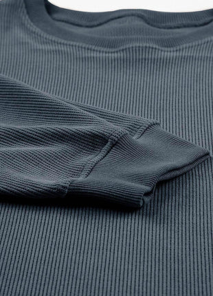 Plus Size Heart Sequin Round Neck Sweatshirt - MimiStylez