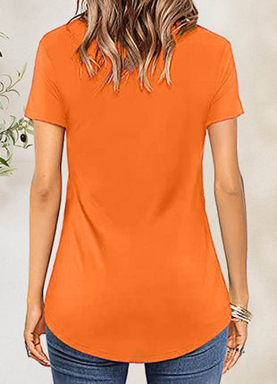 Crisscross Short Sleeve T-Shirt - MimiStylez