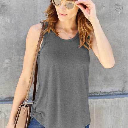 Basic Bae Full Size Round Neck Tank - MimiStylez