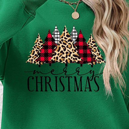 MERRY CHRISTMAS Round Neck Long Sleeve Sweatshirt - MimiStylez