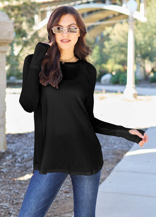 Basic Bae Full Size Round Neck Long Sleeve T-Shirt - MimiStylez