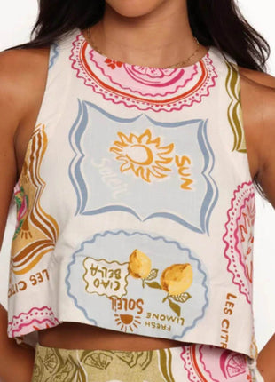 Printed Tank and Skort Two-Piece Set - MimiStylez