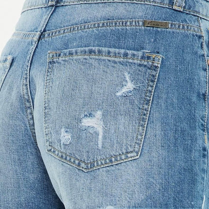 Kancan Full Size High Rise Raw Hem Denim Shorts - MimiStylez
