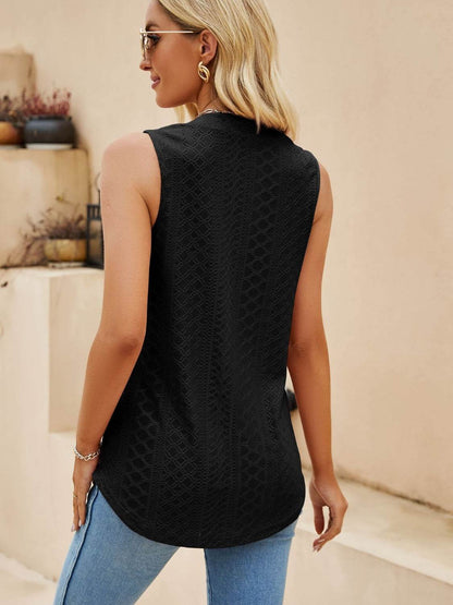 Eyelet Notched Tank - MimiStylez