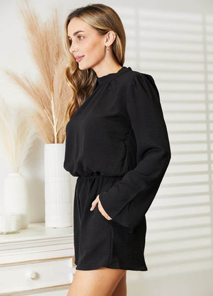 Culture Code Full Size Open Back Romper with Pockets - MimiStylez