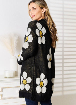 Floral Button Down Longline Cardigan - MimiStylez