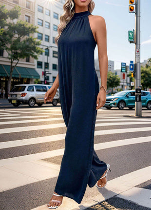 Tied Grecian Wide Leg Jumpsuit - MimiStylez