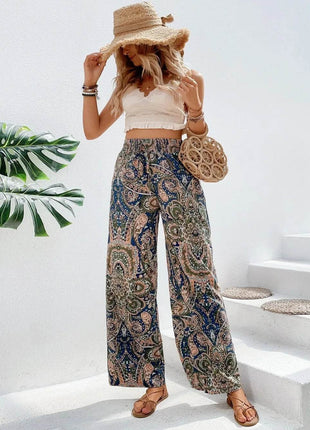 Printed Wide Leg Pants - MimiStylez
