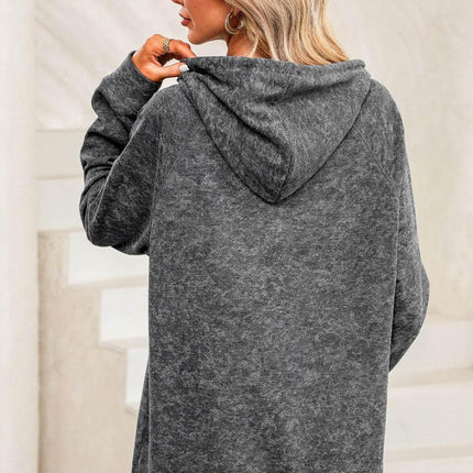 Long Sleeve Front Pocket Hoodie - MimiStylez