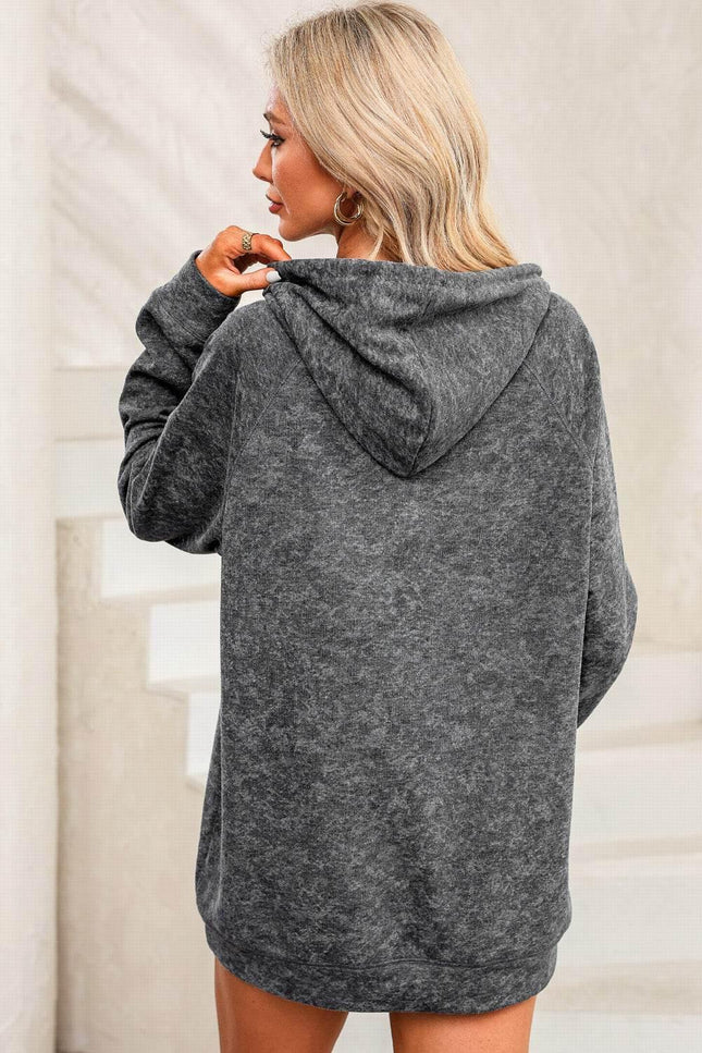 Long Sleeve Front Pocket Hoodie - MimiStylez