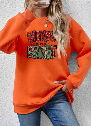 MERRY AND BRIGHT Long Sleeve Sweatshirt - MimiStylez