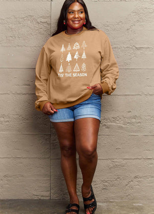 Simply Love Full Size Christmas Tree Graphic Sweatshirt - MimiStylez