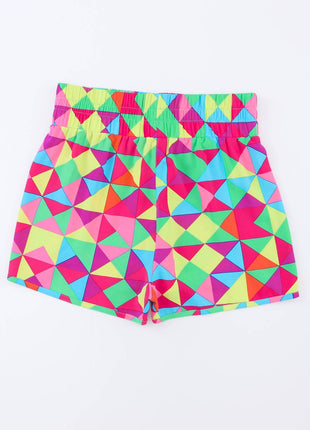 Color Block Elastic Waist Shorts - MimiStylez